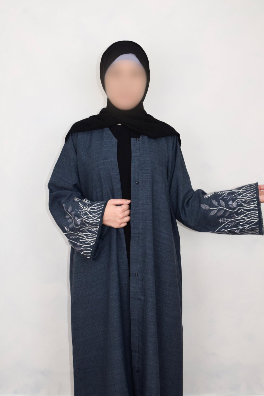 Layali Abaya in Deep Ocean