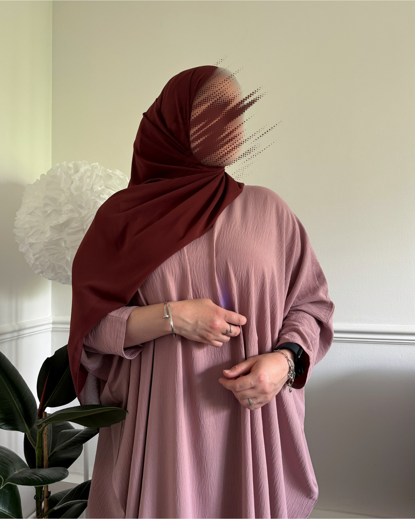 Yara Butterfly Abaya in Pink