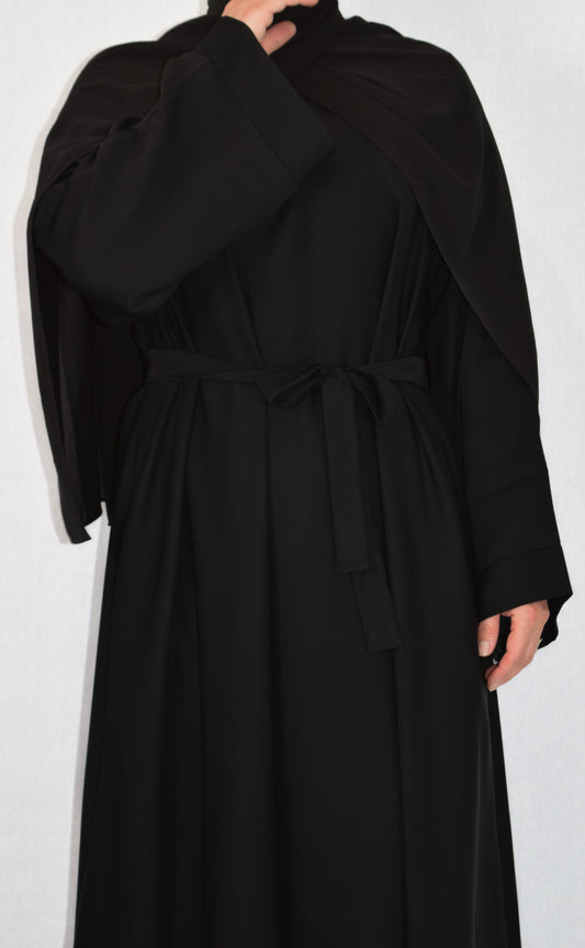 Nida Umbrella Cut Abaya in Black