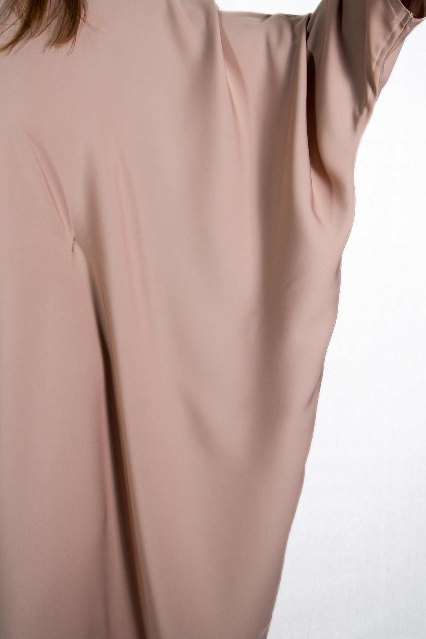 Butterfly Nida Abaya in Pink Beige